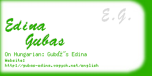 edina gubas business card